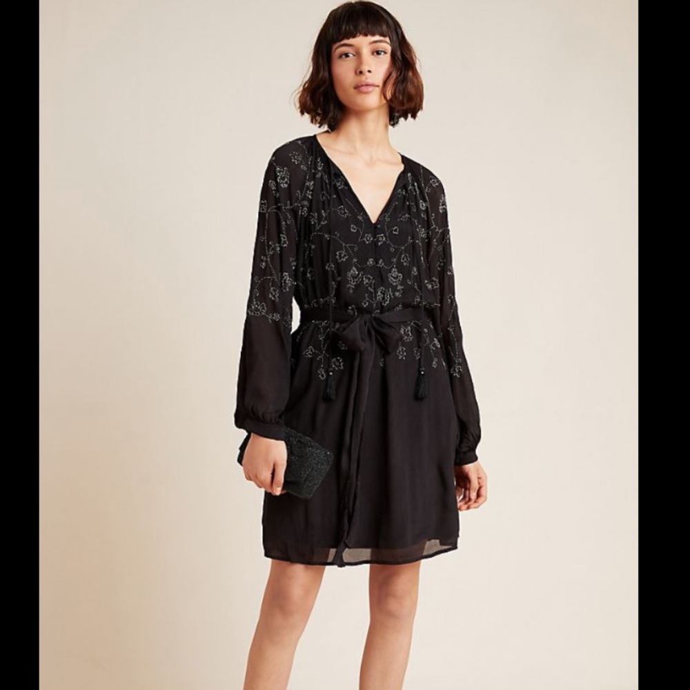 NWT new Beautiful beaded embroidered tunic dress